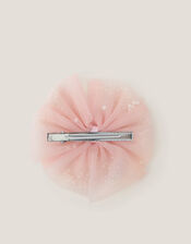 Pearl Embellished Tulle Hair Clip, , large