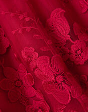 Baby Alicia Embroidered Lace Dress, Red (RED), large