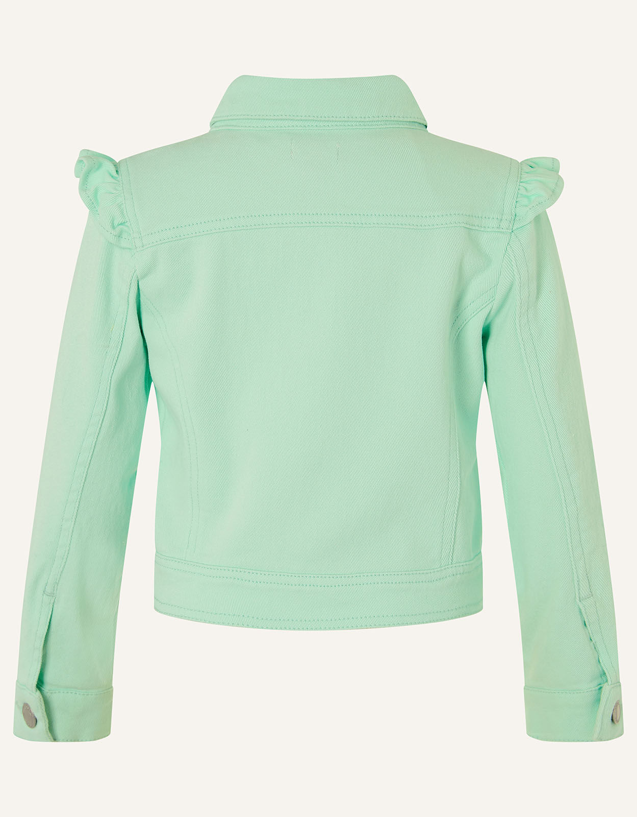 ruffle sleeve jean jacket