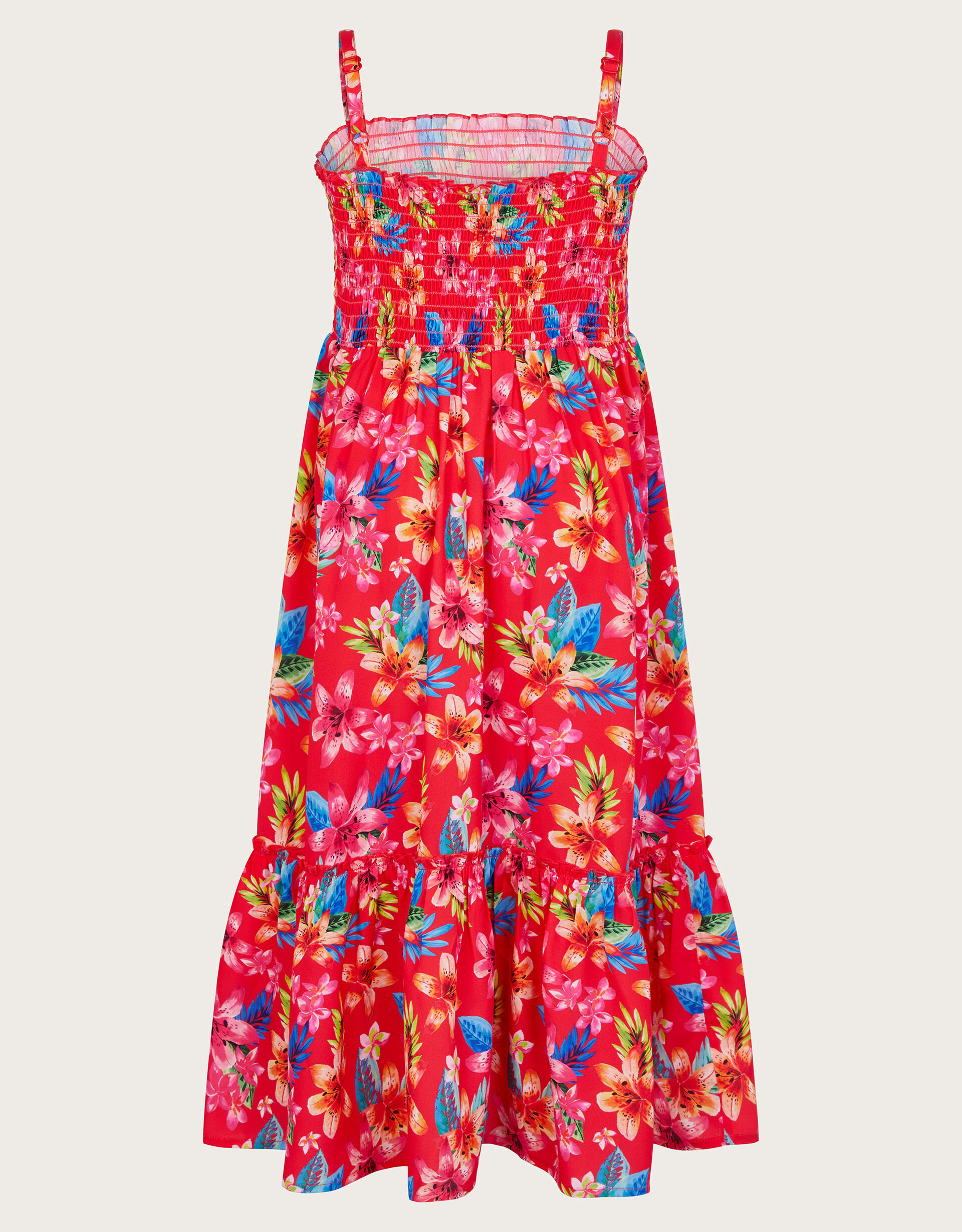 Kendal Tropical Floral Dress Red