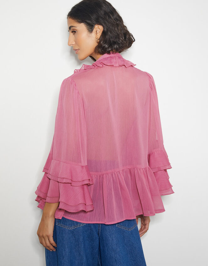 Anais Ruffle Blouse, Pink (ROSE), large