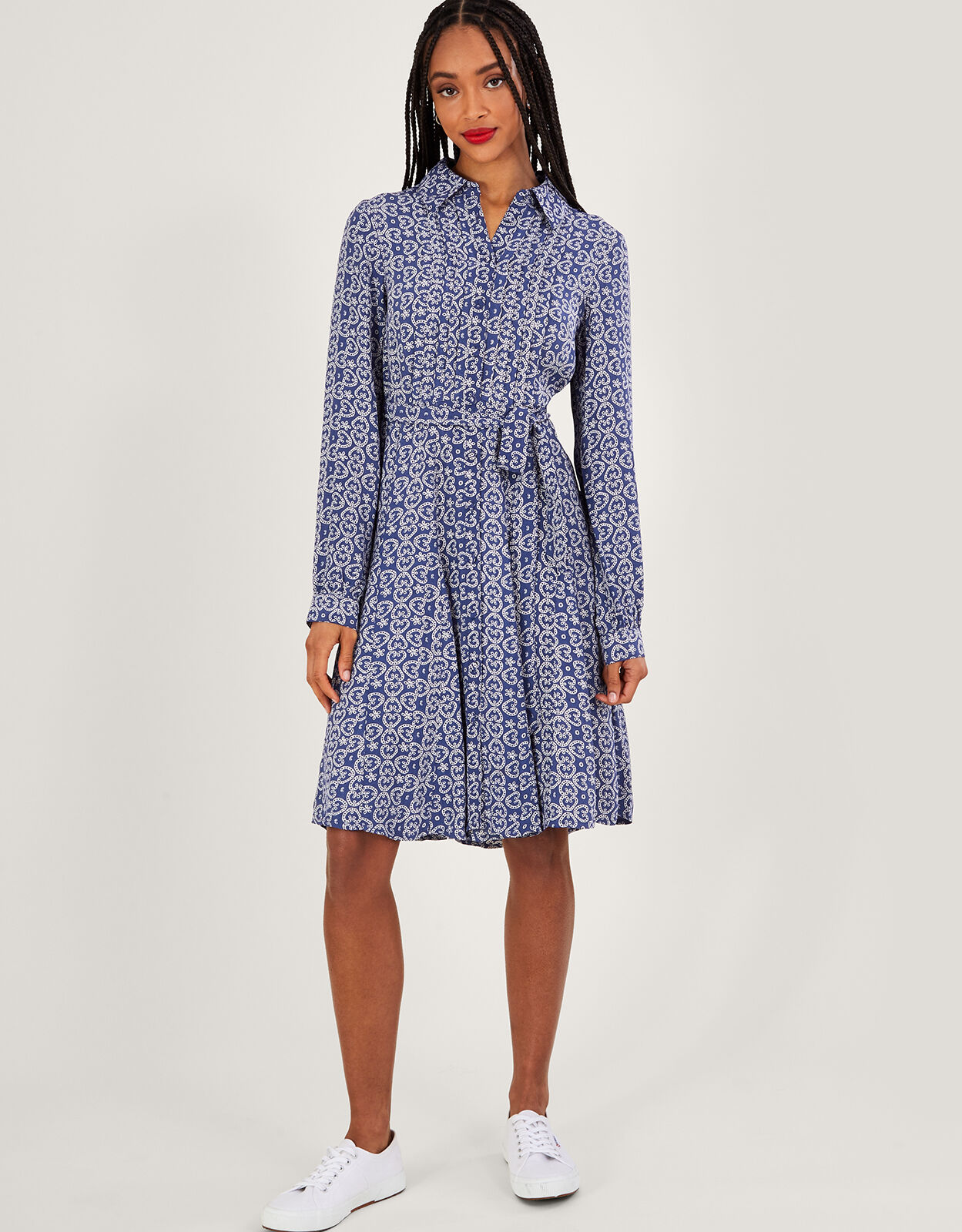 Monsoon blue deals shirt dress