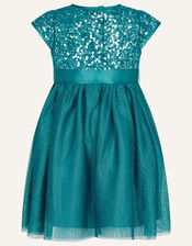 Baby Paige Sequin Dress, Teal (TEAL), large