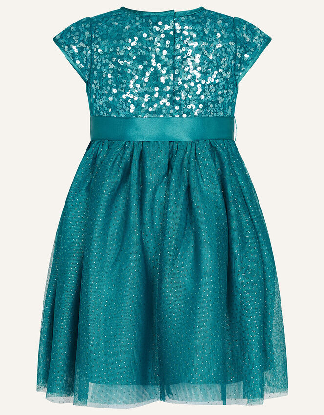 Baby Paige Sequin Dress, Teal (TEAL), large