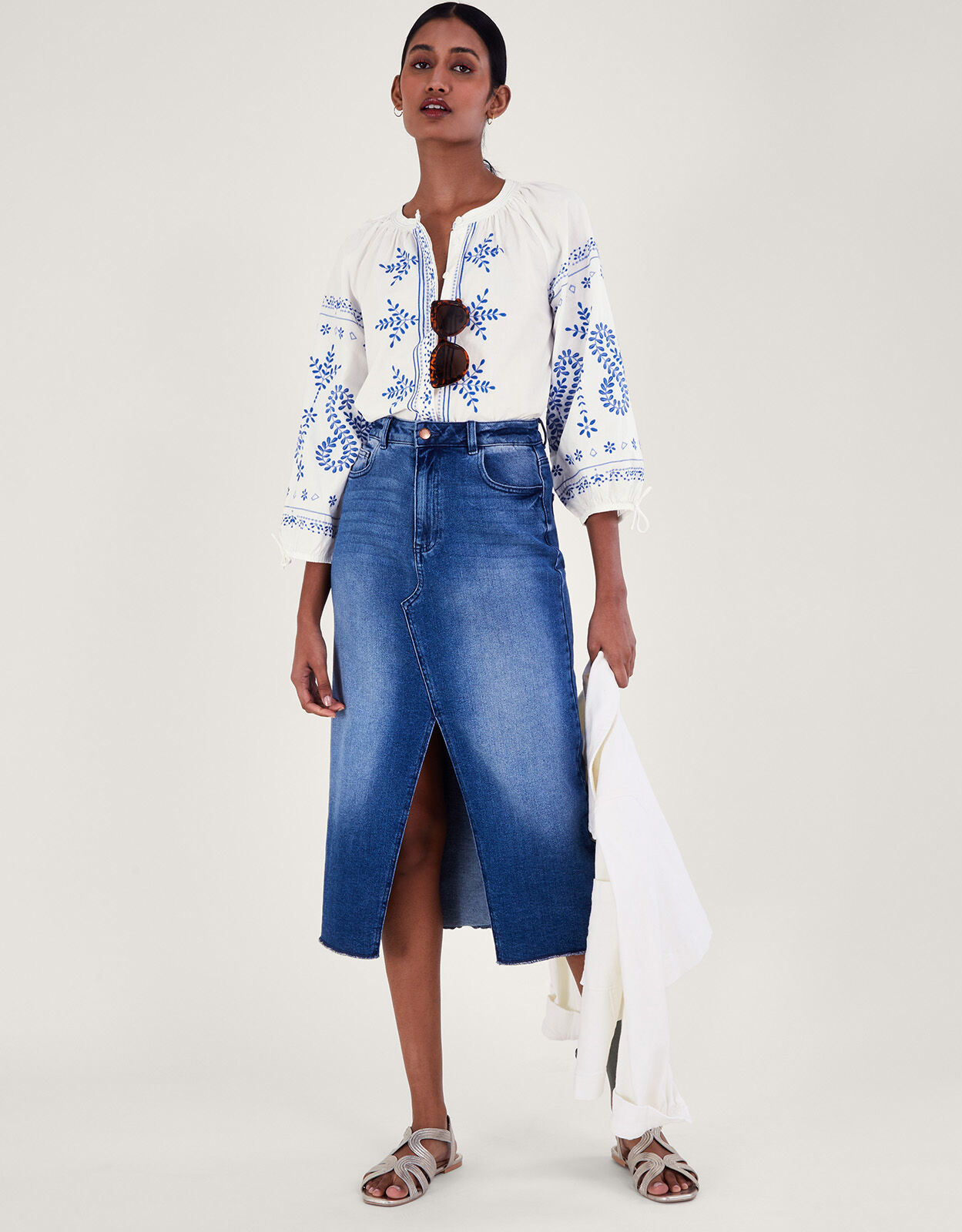 Embroidered Shirt White