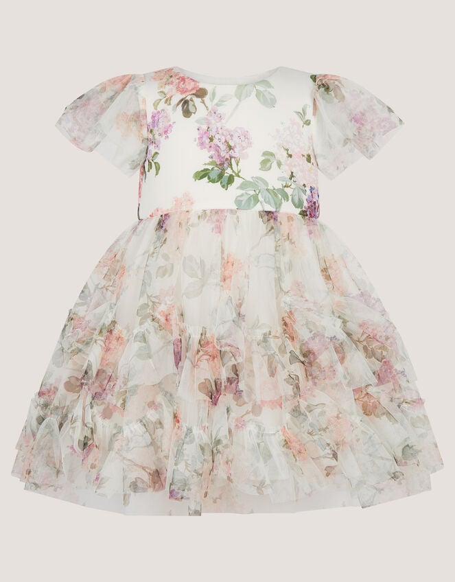 Baby Roma Floral Print Ruffle Party Dress , Multi (MULTI), large