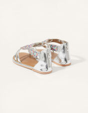 Colour Beaded Sandals, Multi (MULTI), large