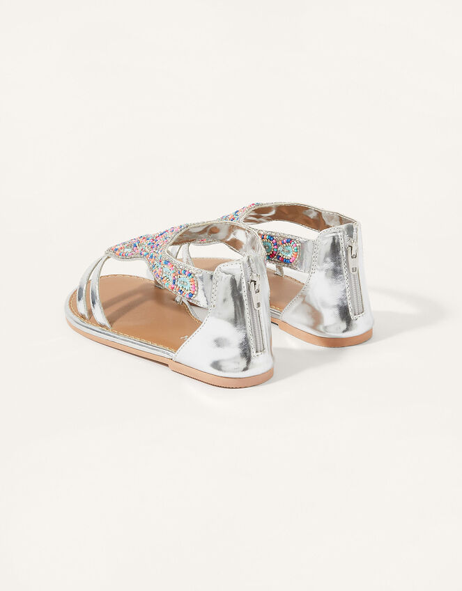 Colour Beaded Sandals, Multi (MULTI), large