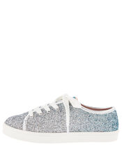Frosted Ombre Glitter Trainers, Blue (BLUE), large