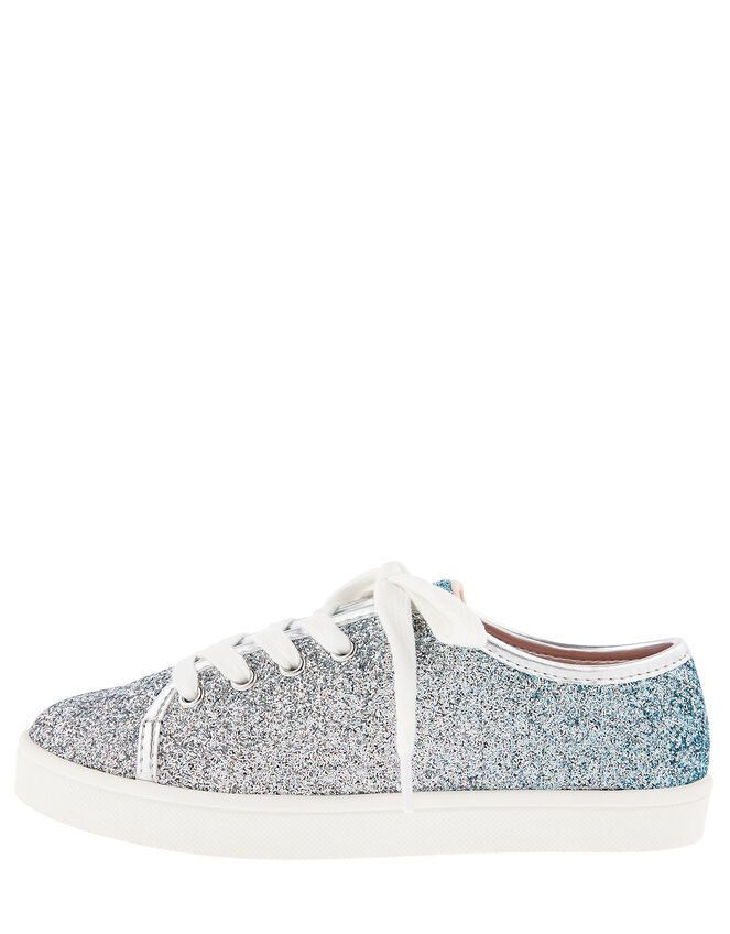 Frosted Ombre Glitter Trainers, Blue (BLUE), large