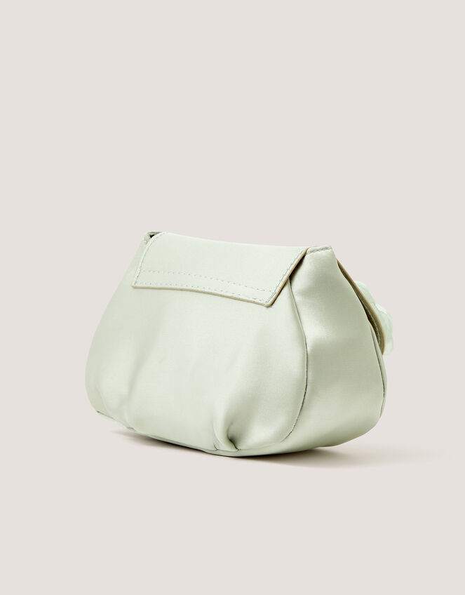 Corsage Satin Bag, Green (SAGE), large