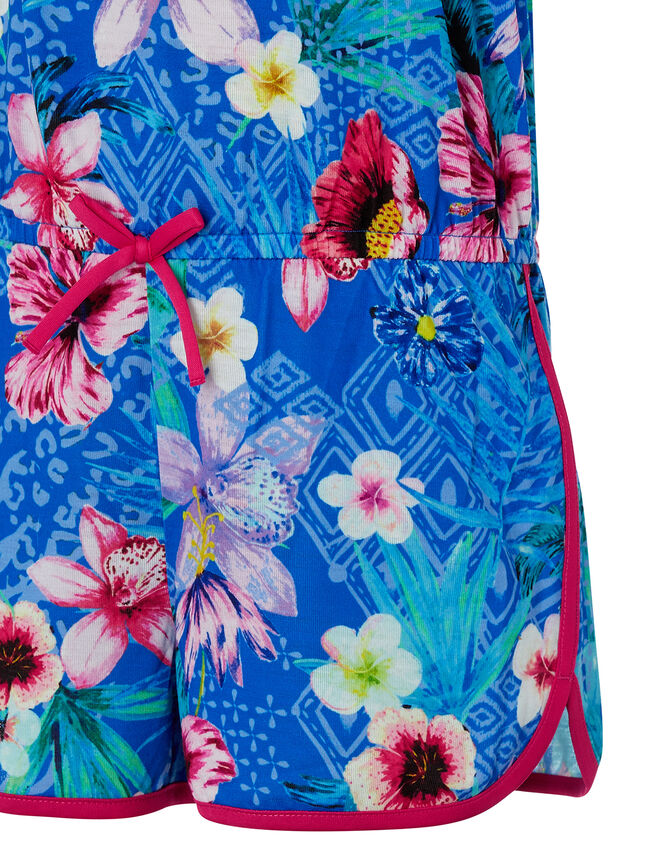 Tikito Floral Playsuit, Blue (BLUE), large