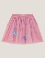 Butterfly Fairy Mesh Skirt, Pink (PINK), large
