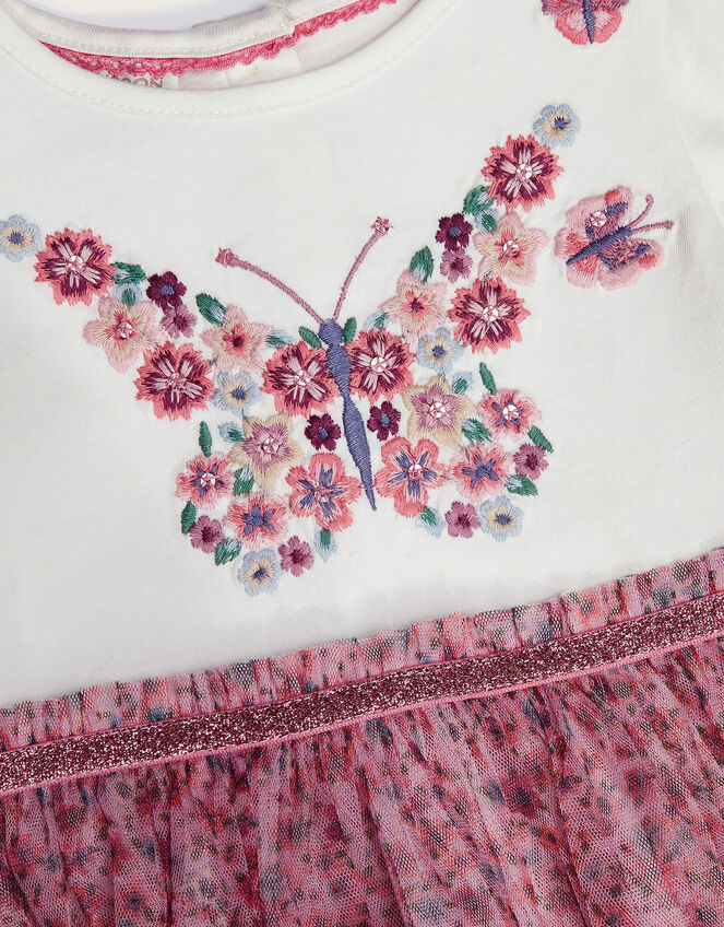 Baby Ditsy Disco Butterfly Skirt Dress, Pink (PINK), large