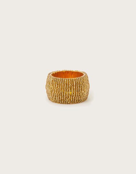 Beaded Napkin Ring, Gold (GOLD), large