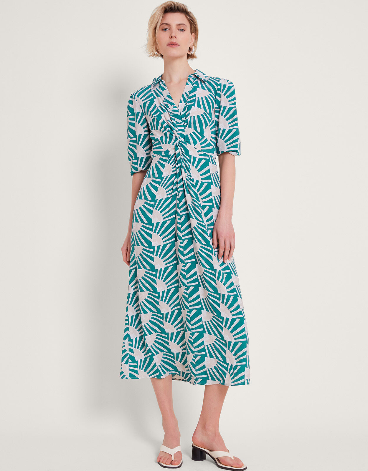 Monsoon teal dress best sale