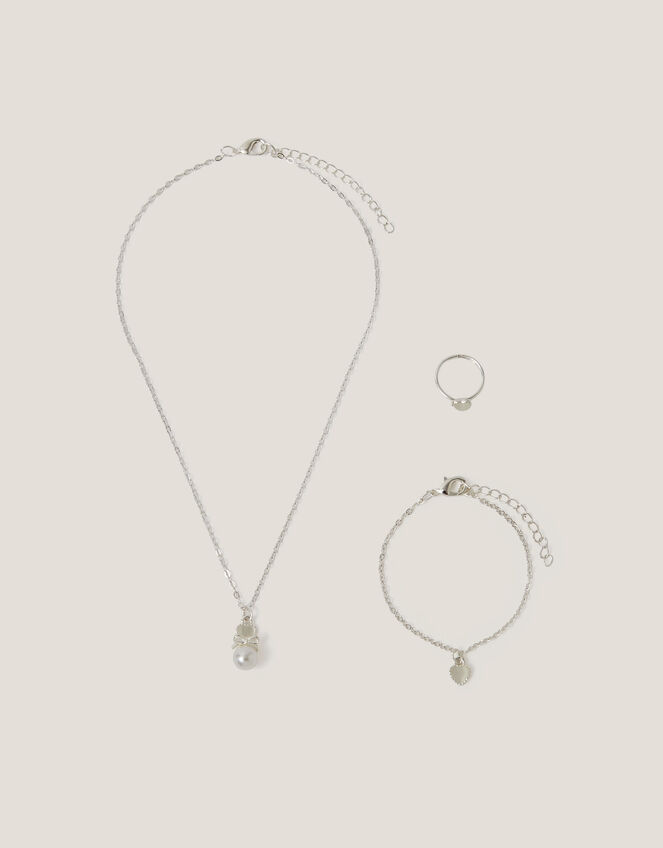 Pearl Heart Jewellery Set, , large