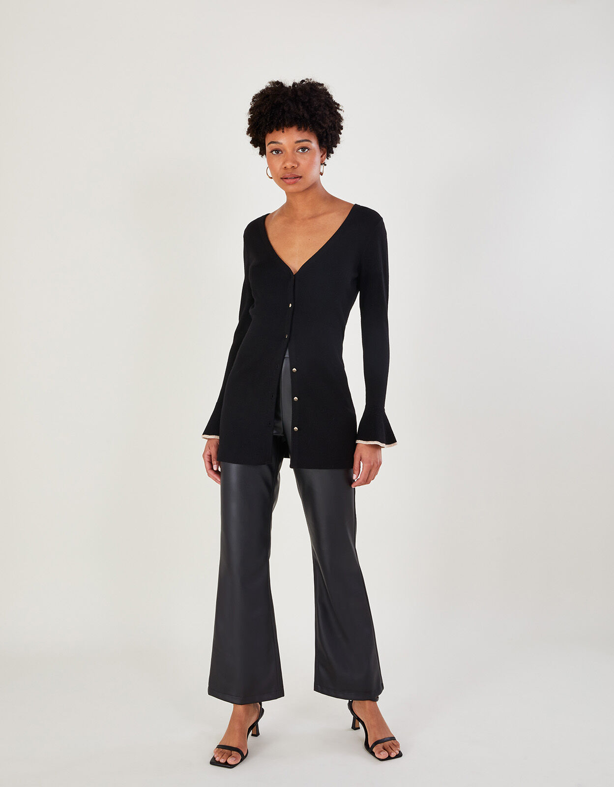 Ribbed midi cheap cardigan