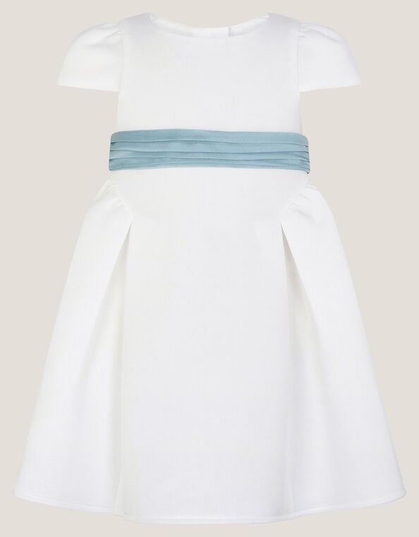 Baby Polly Cap Sleeve Bow Party Dress, Ivory (IVORY), large