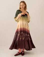 East Izzy Dip Dye Floral Maxi Dress, Multi (MULTI), large