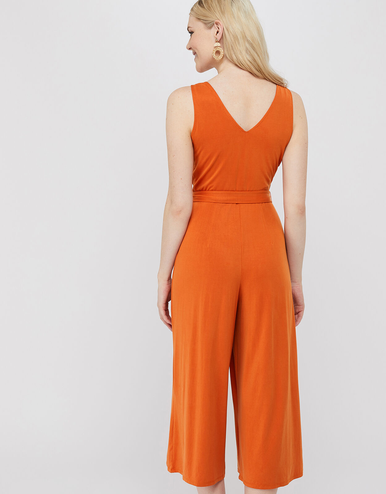 Cooper Jersey Cupro Jumpsuit Orange Jumpsuits Monsoon Global