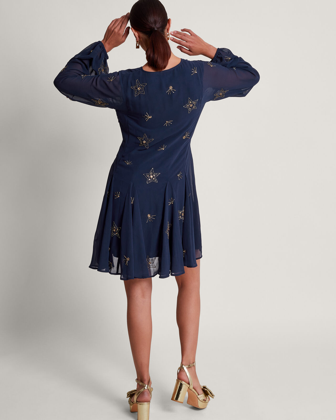 Monsoon starry night dress hot sale