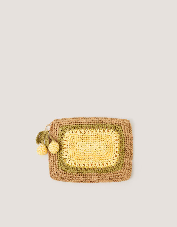 Darla Lemon Crochet Pouch, , large