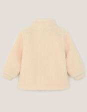 Floral Embroidered Borg Jacket, Ivory (IVORY), large