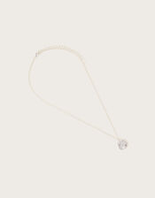 Disc Pendant Necklace, Silver (SILVER), large