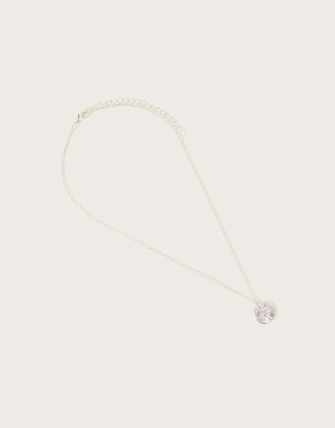 Disc Pendant Necklace, Silver (SILVER), large