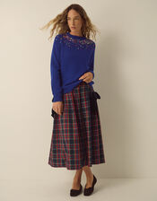 Samara Sequin Embellished Crew Neck Jumper, Blue (COBALT), large