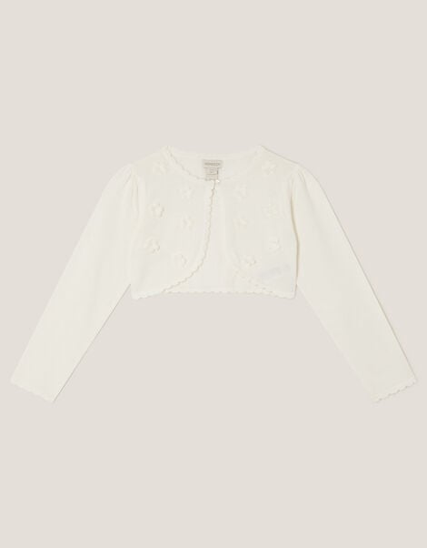 Ivy Floral Appliqu&eacute; Cardigan, Ivory (IVORY), large