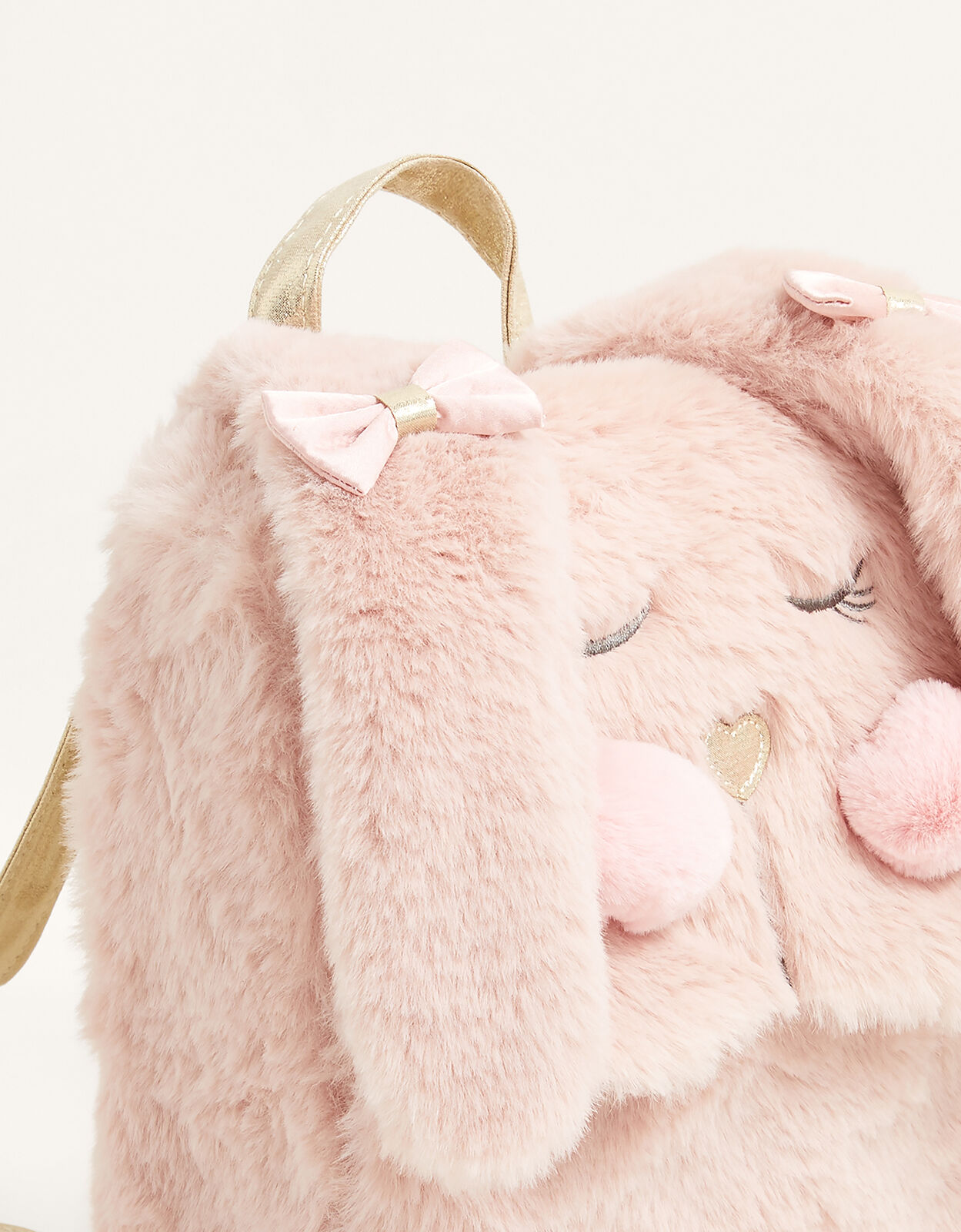 Furry pink sales bunny backpack