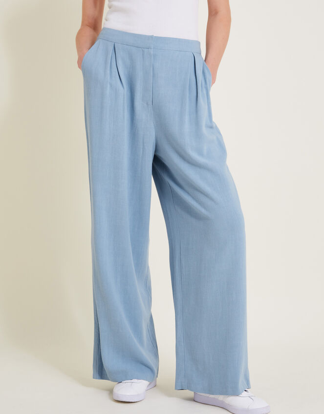 Sabrina Wide-Leg Pants, Blue (BLUE), large