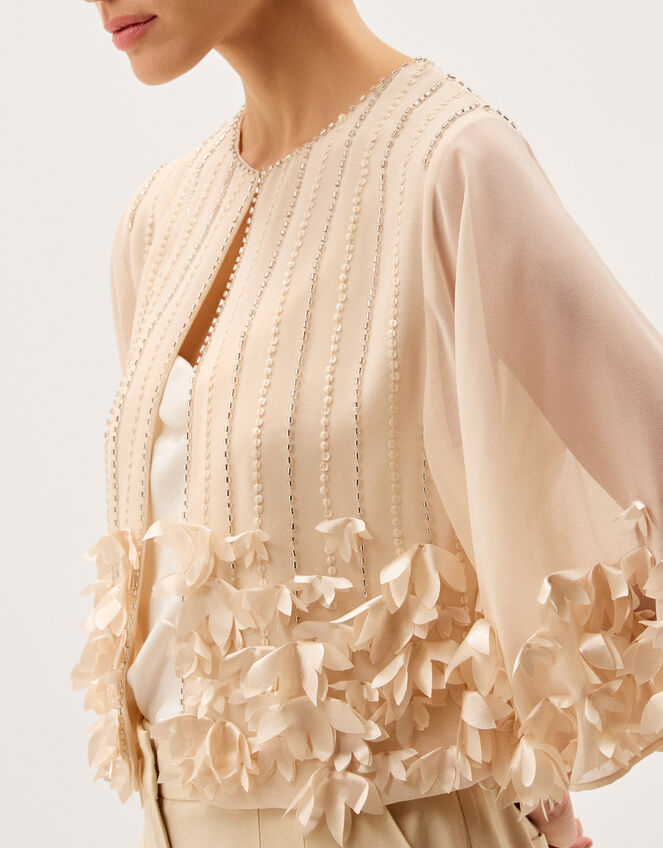 Claire Appliqu&eacute; Jacket, Ivory (IVORY), large