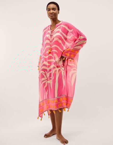 Paloma Palm Print Midi Kaftan, , large