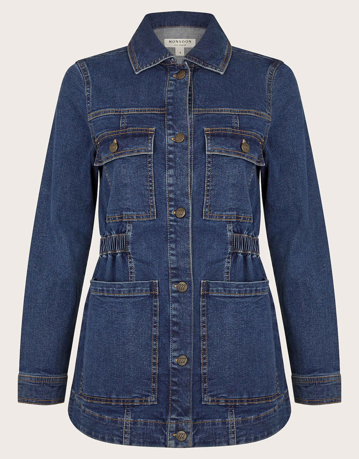 Melanie Stretch Denim Jacket Blue Casualwear Monsoon Global