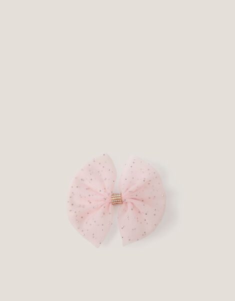 Sparkle Tulle Bow Hair Clip, , large
