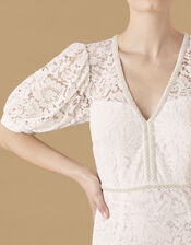 Nicky Beaded Lace Bridal Dress, Ivory (IVORY), large