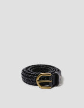 Plaited Leather Belt, , large