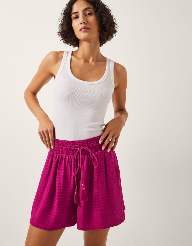 Paige High Waist Drawstring Shorts, Pink (PINK), large