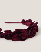 Velvet Rose Headband, , large