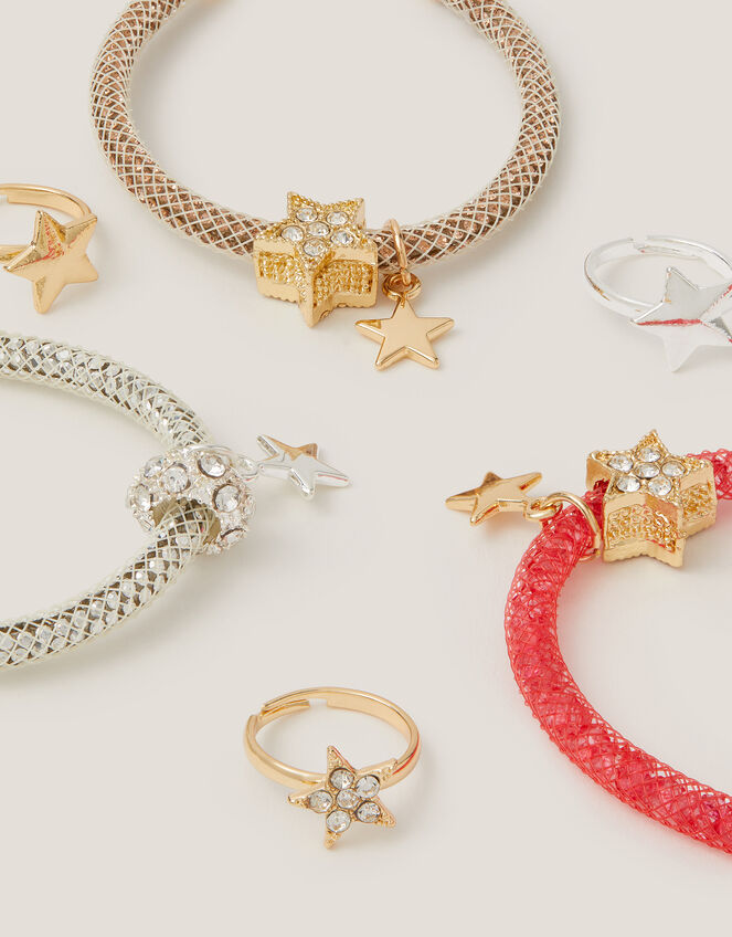 6-Pack Tube Bracelets & Star Rings, , large