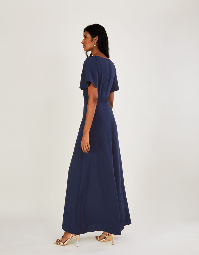 Charlotte Crepe Maxi Dress, Blue (NAVY), large
