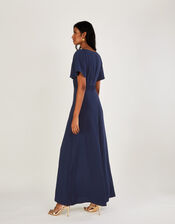 Charlotte Crepe Maxi Dress, Blue (NAVY), large
