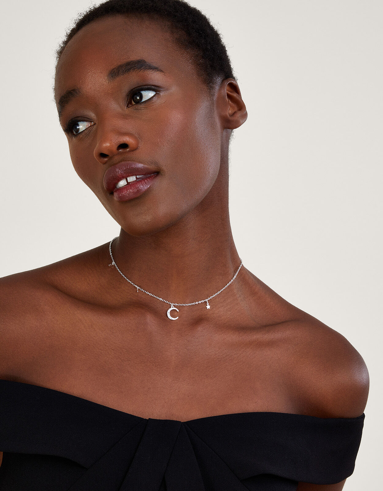 Delicate moon necklace top