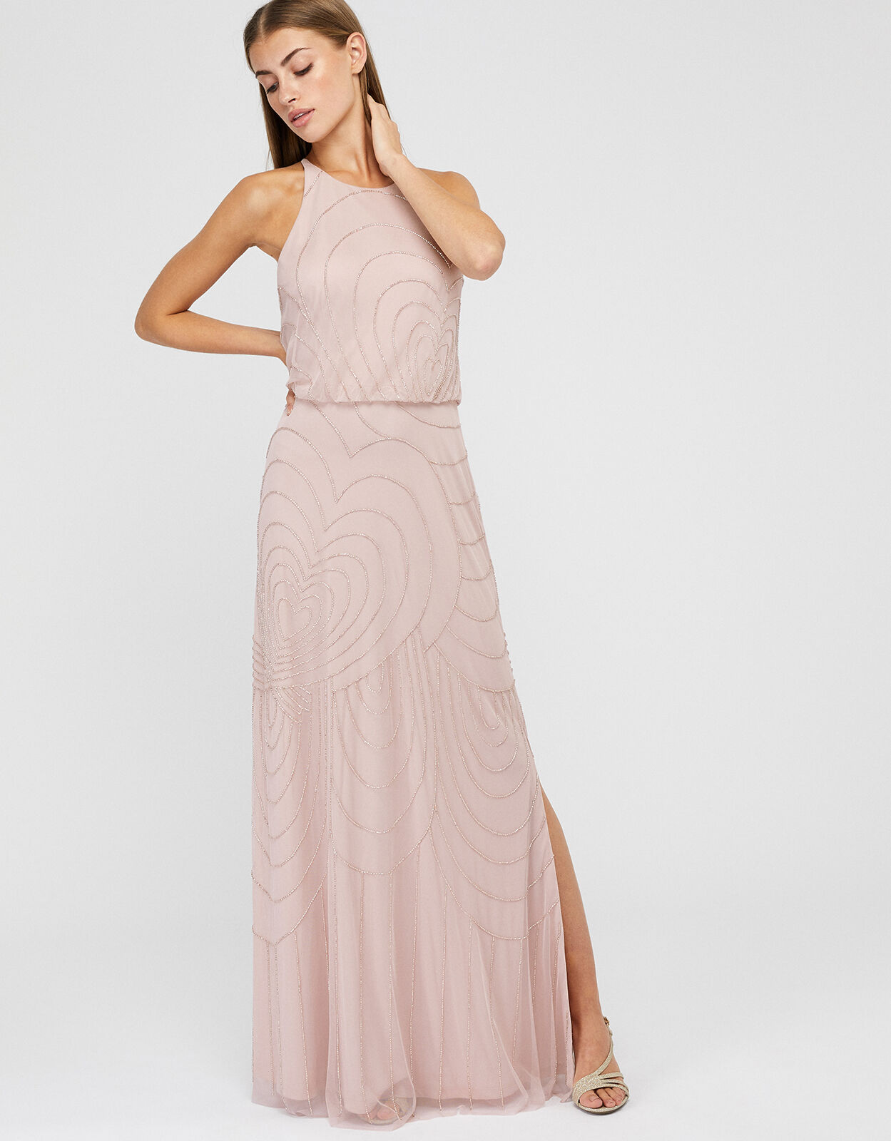 Monsoon pink maxi dress online