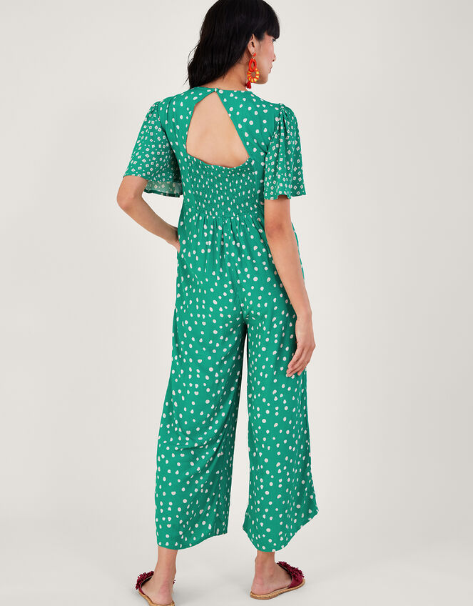 Rori Embroidered Jumpsuit in Sustainable Viscose, Green (GREEN), large