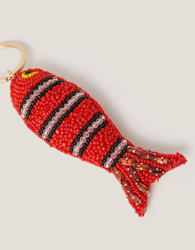 Fish Beaded Bag Charm, , large
