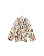 One Hundred Stars Cornucopia Pussybow Blouse, Ivory (IVORY), large